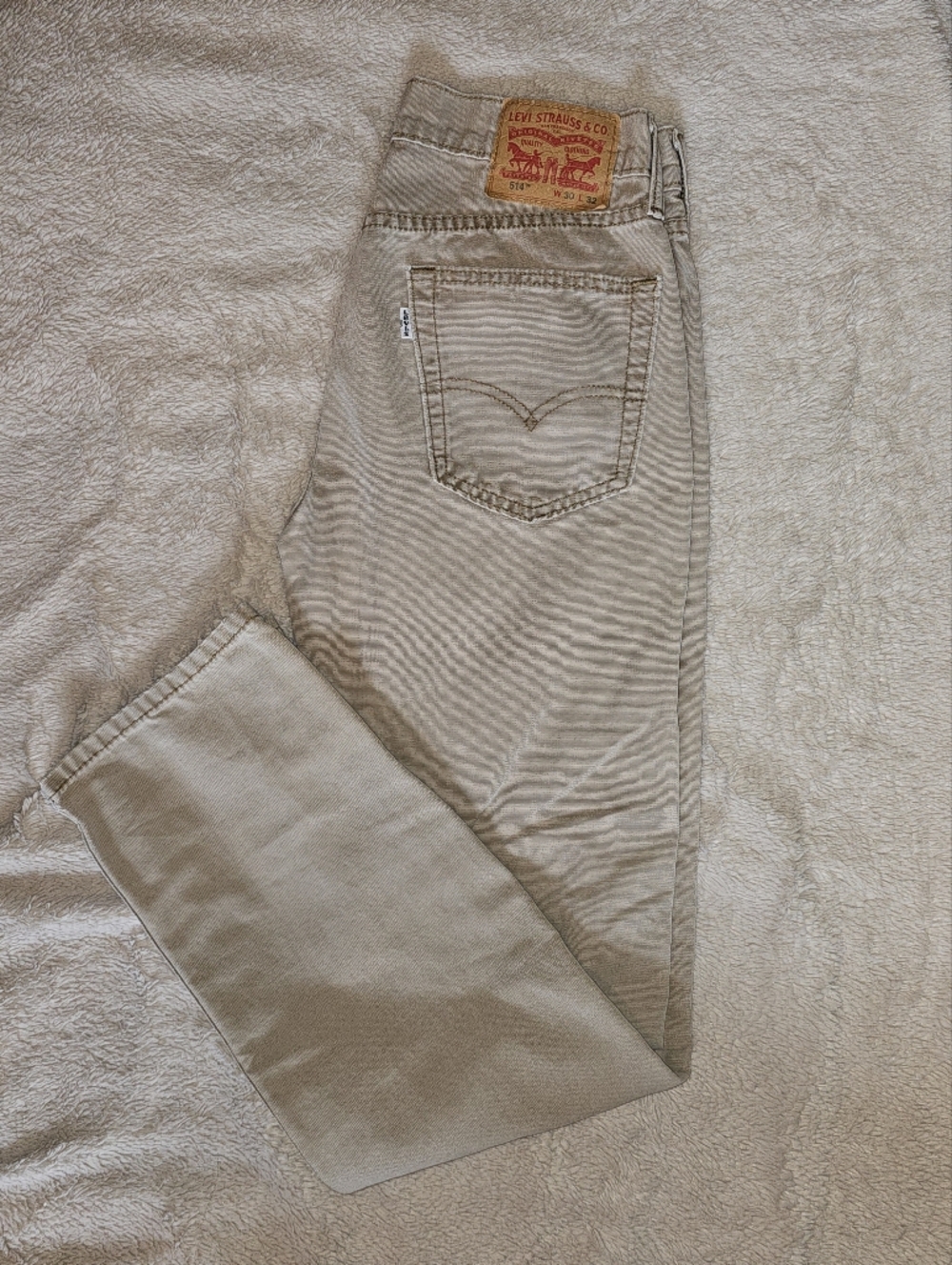 Levi's 514 Jeans Men's Size 30×34 Tan Straight-Leg Jeans
